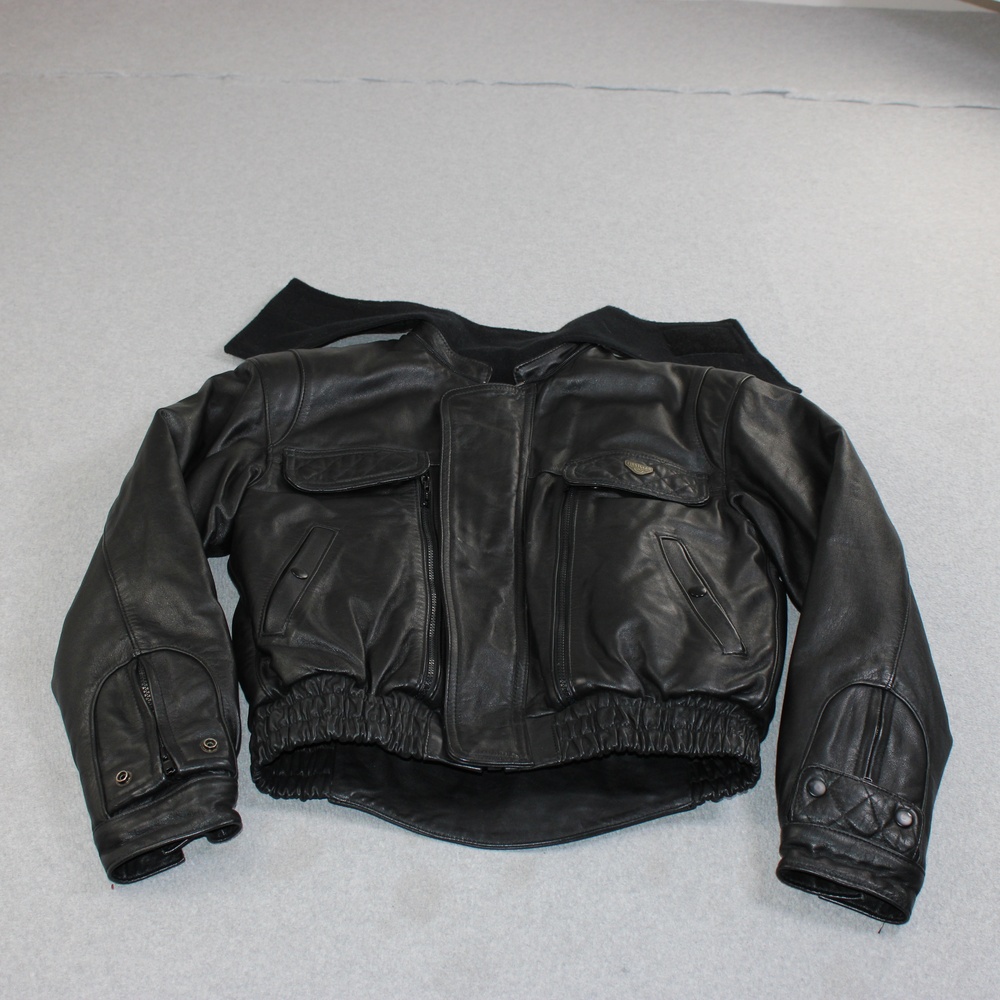 FirstGear Hein Gericke Leather Jacket Mens Small Black Motorcycle Thermoliner